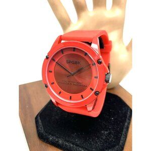 SPGBK Men's Watch 1800 Foxfire Quartz Red Dial Rubber Strap 42mm